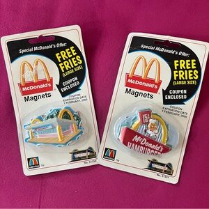 McDonald's Y2K 2000s Vintage Magnets  - In Original Packaging